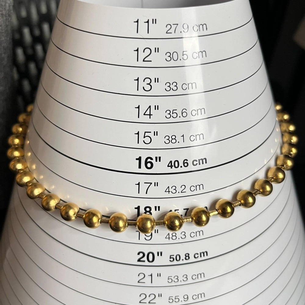 Vintage Y2K Gold Tone Oversized Ball Chain Necklace & Bracelet Set Retro Classic - Picture 5 of 8